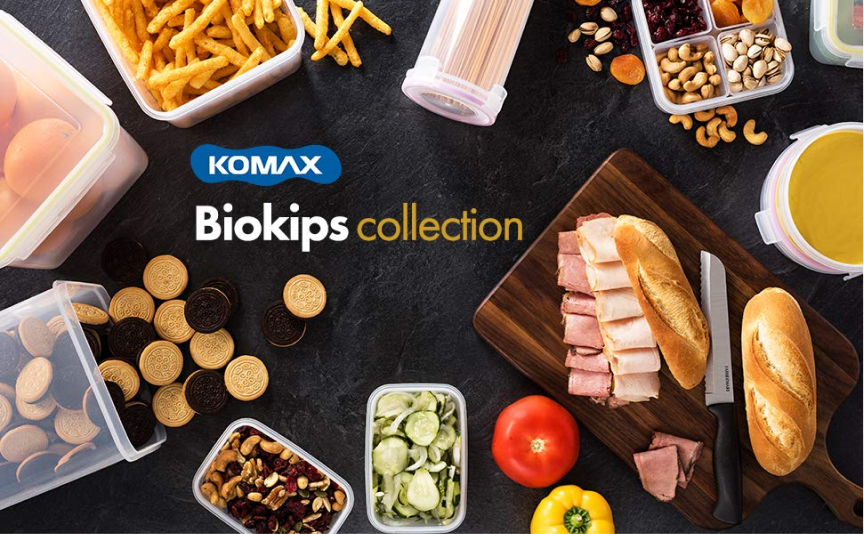 Komax Biokips Narrow Bread Box Container with Tray 118.3 oz